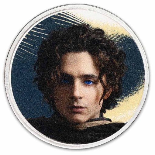 (新品) アメリカ「DUNE/デューン・青瞳・ポール」純銀 1オンス カラー メダル - 画像 (3)
