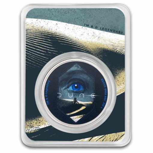 (New) USA DUNE® Blue Eyes Chani Silver 1 oz Color Round - Image 2