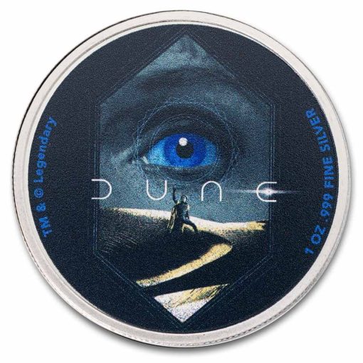 (New) USA DUNE® Blue Eyes Chani Silver 1 oz Color Round - Image 4