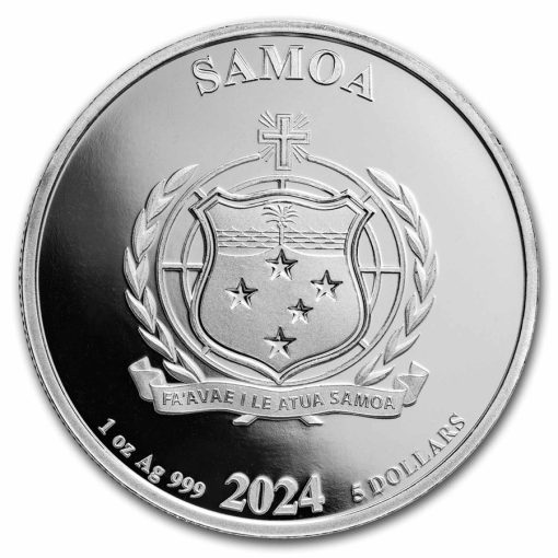 2024年 (新品) サモア「モノポリーおじさん」純銀 1オンス 銀貨 - 画像 (2)