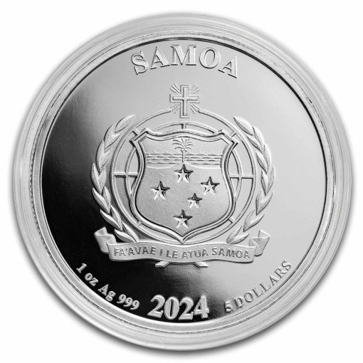 2024年 (新品) サモア「モノポリーおじさん」純銀 1オンス 銀貨 - 画像 (4)