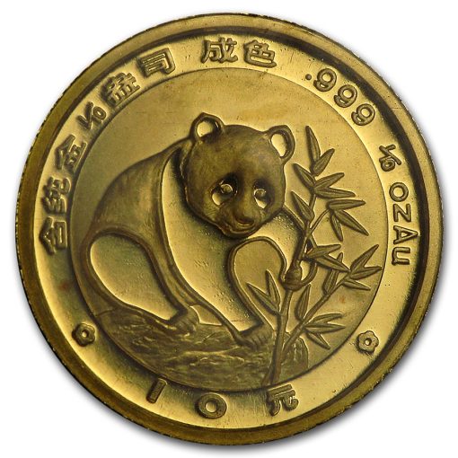 1988年 (新品) 中国「パンダ」純金 1/10オンス 金貨