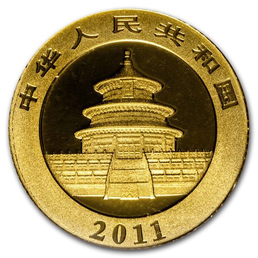2011 (New) Chinese Panda Gold 1/10 oz Coin - Image 2