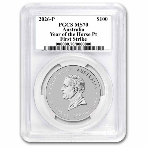 2026 (New) Australian Year of the Horse Lunar Platinum 1 oz Coin PCGS MS70 (FirstStrike, Red Label) - Image 2