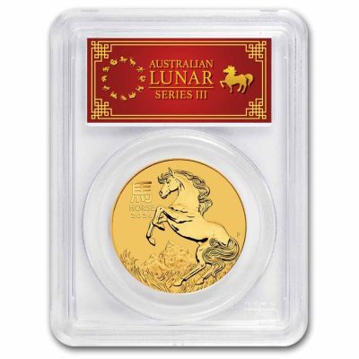 2026 (New) Australian Year of the Horse Lunar Gold 1 oz Coin PCGS MS70 (FirstStrike, Red Label)