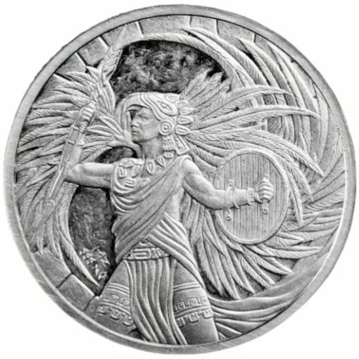 (New) USA Aztec Eagle Warrior Silver 1 oz Round