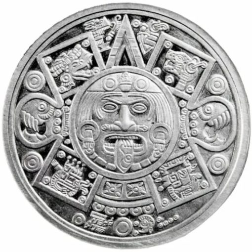 (New) USA Aztec Eagle Warrior Silver 1 oz Round - Image 2