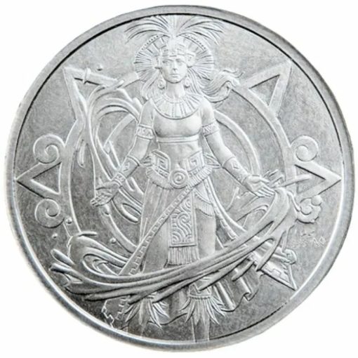 (New) USA Aztec Water Deity Silver 1 oz Round
