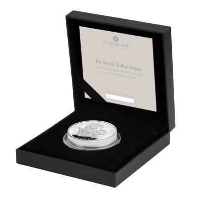 2023 (New) Great Britain The Royal Tudor Beasts The Yale of Beaufort Silver 2 oz Proof Coin