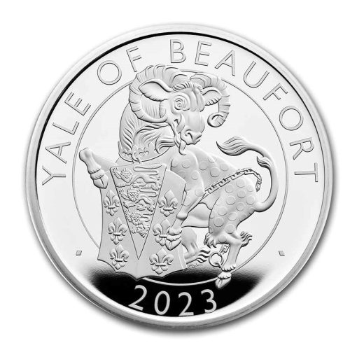 2023 (New) Great Britain The Royal Tudor Beasts The Yale of Beaufort Silver 2 oz Proof Coin - Image 2