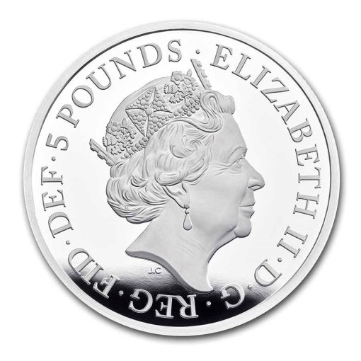 2023 (New) Great Britain The Royal Tudor Beasts The Yale of Beaufort Silver 2 oz Proof Coin - Image 3