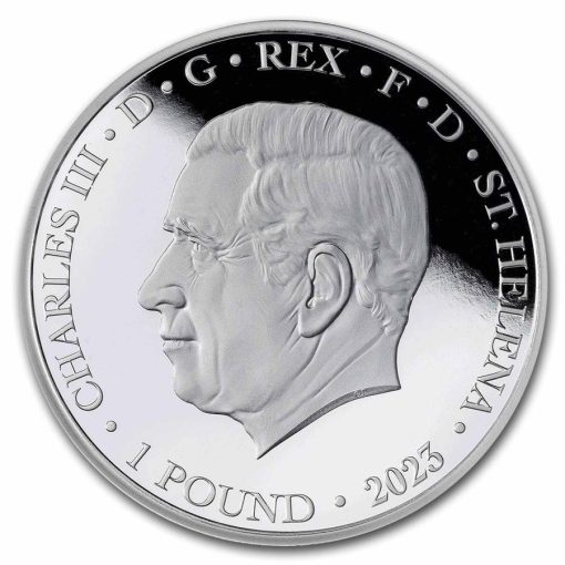 2023 (New) St. Helena Modern United States Trade Dollar Silver 1 oz Proof Coin - Image 2