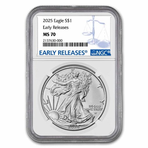 2025 (New) American Eagle Walking Liberty Silver 1 oz Coin NGC MS70 (Early Releases)