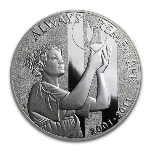 2011 (New) USA 9/11 National Medal Silver 1 oz Proof Round