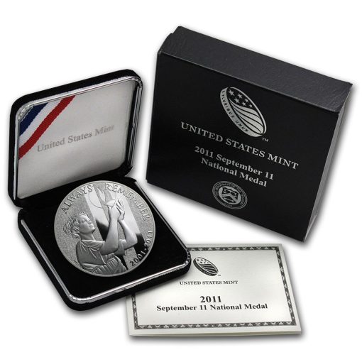 2011 (New) USA 9/11 National Medal Silver 1 oz Proof Round - Image 4