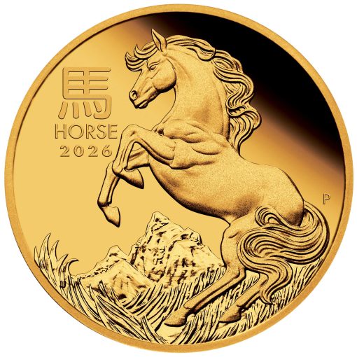 2026年 (新品) オーストラリア「干支 十二支・午年 馬年」純金 1/10オンス プルーフ 金貨 - 画像 (2)