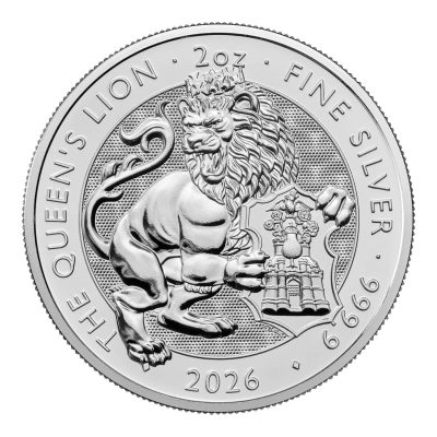 2026 (New) Great Britain The Royal Tudor Beasts The Queen’s Lion Silver 2 oz Coin