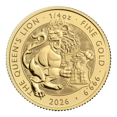 2026 (New) Great Britain The Royal Tudor Beast The Queen's Lion Gold 1/4 oz Coin
