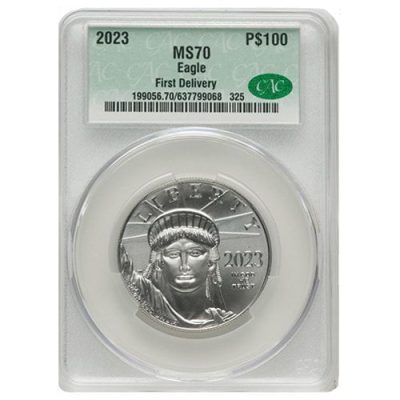 2023 (New) American Eagle Platinum 1 oz Coin CAC MS70 (First Delivery)