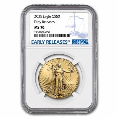 2025 (New) American Eagle Walking Liberty Gold 1 oz Coin NGC MS70 (Early Releases)