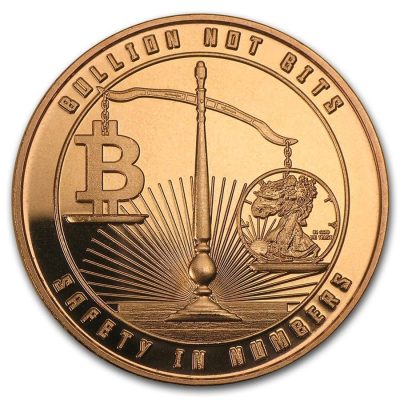 (New) USA Bullion Not Bits Copper 1 oz Round