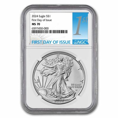 2024 (New) American Eagle Walking Liberty Silver 1 oz Coin NGC MS70 (First Day of Issue)