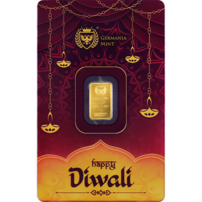 (New) Poland Germania Diwali Gold 1 gram Bar