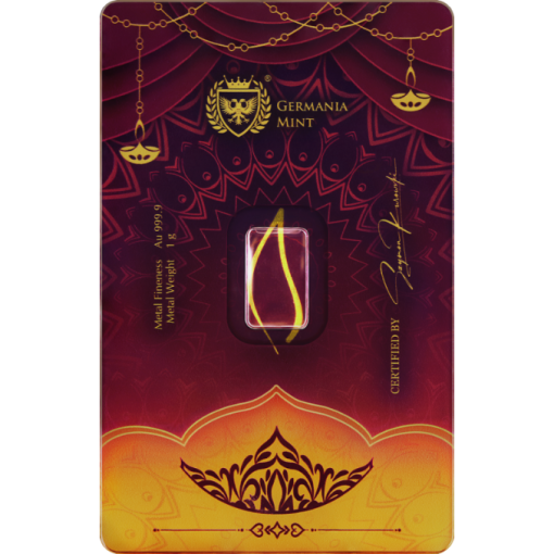 (新品) ポーランド ゲルマニア「ディワリ・光の祭り」純金 1グラム マルチバー - 画像 (3)