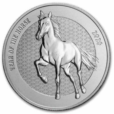 2026年 (新品) アメリカ「干支 十二支・午年 馬年」純銀 1オンス メダル