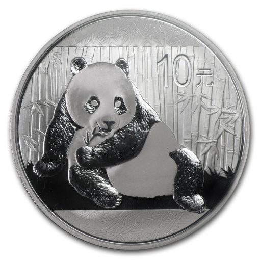 2015 (New) Chinese Panda Silver 1 oz Coin PCGS MS70 - Image 2