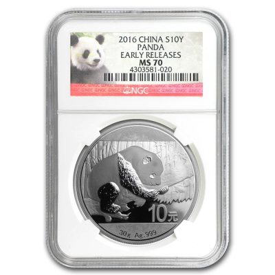 2016 (New) Chinese Panda Silver 30 gram Coin NGC MS70 (Early Releases)