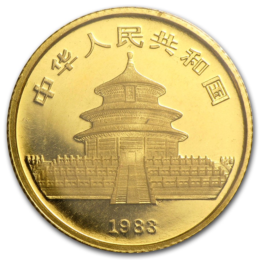 1983年 (新品) 中国「パンダ」純金 1/10オンス 金貨 | ゴールド