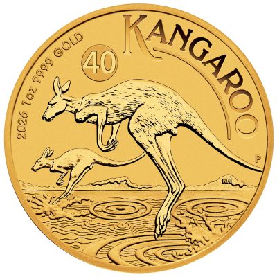2026年 (新品) オーストラリア「カンガルー 40周年」純金 1オンス 金貨
