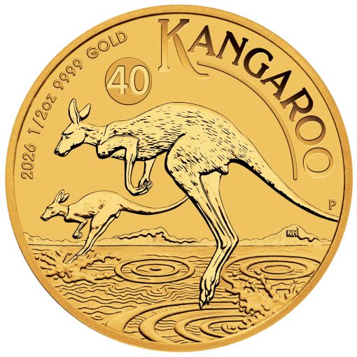 2026 (New) Australia Kangaroo Gold 1/2 oz Coin