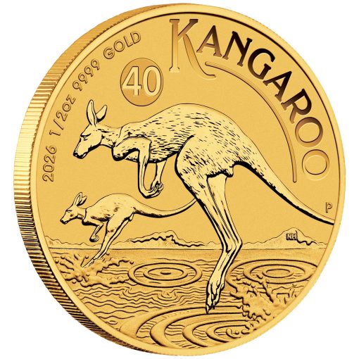 2026 (New) Australia Kangaroo Gold 1/2 oz Coin - Image 3