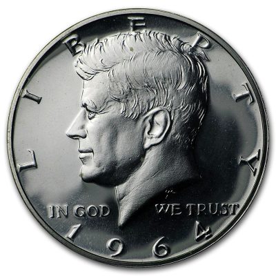 1964年 アメリカ「ケネディ ハーフドル」90% 銀 プルーフ 銀貨【2枚セット】