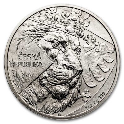 2024年 (新品)  ニウエ「チェコ・ライオン」純銀 1オンス 銀貨