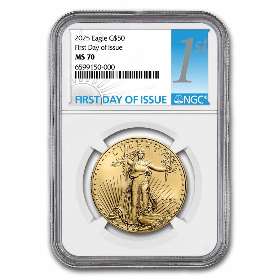 2025 (New) American Eagle Walking Liberty Gold 1 oz Coin NGC MS70 (First Day of Issue)