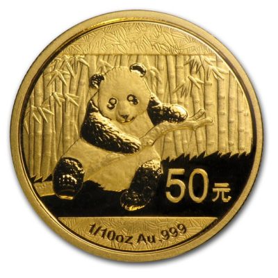 2014年 (新品) 中国「パンダ」純金 1/10オンス 金貨