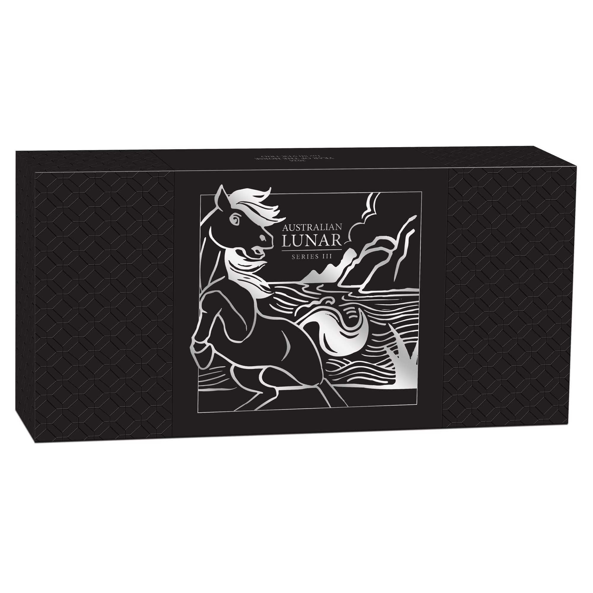 2026年 (新品) オーストラリア「干支 十二支・午年 馬年」純銀 1オンス 銀貨【3枚セット】 - 画像 (11)