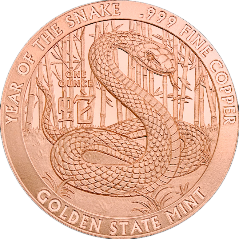 (New) Year of The Snake Copper 1 oz Round
