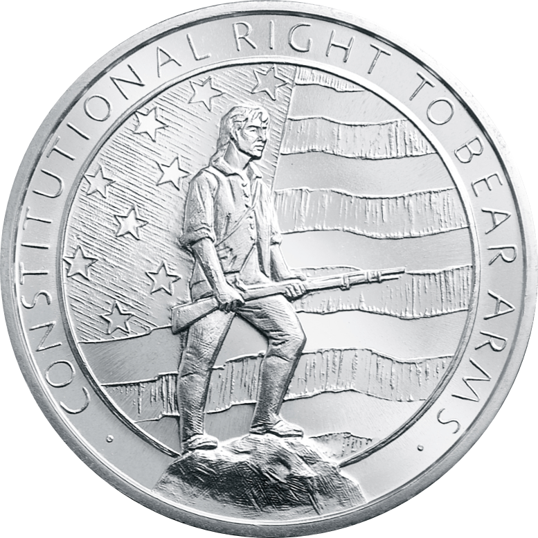 (New) USA Second Amendment Right to Bear Arms Silver 1 oz Round