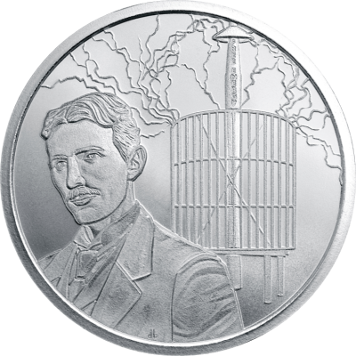 2025年 (新品) アメリカ「テスラコイル」純銀 1オンス メダル