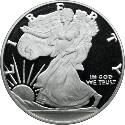 (新品) アメリカ「ウォーキング・リバティ」純銀 1/4オンス メダル