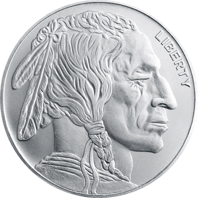 (新品) アメリカ「インディアン・バッファロー」純銀 1/4オンス メダル