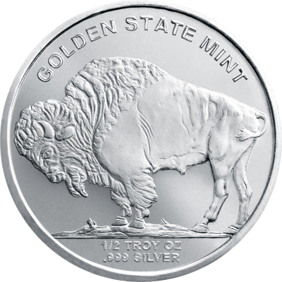 (新品) アメリカ「インディアン・バッファロー」純銀 1/2オンス メダル