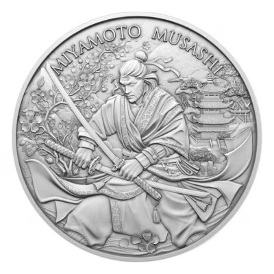 (New) USA Legendary Warriors Miyamoto Musashi Silver 1 oz Round