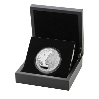 2024年 (新品) イギリス「ブリタニア」純銀 5オンス プルーフ 銀貨