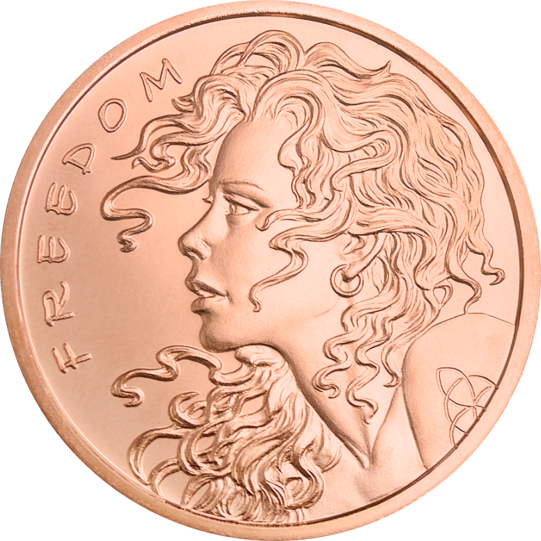 2025 (New) USA Freedom Girl Copper 1 oz Round