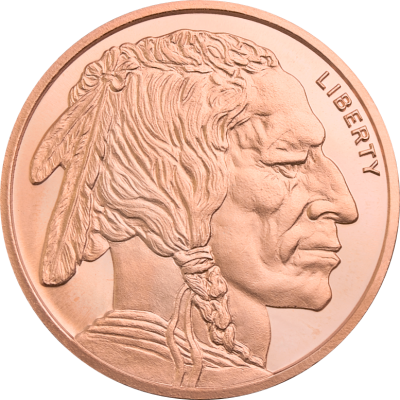 (New) USA Buffalo Copper 1 oz Round